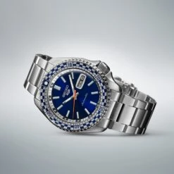 Seiko Men's Watch 5 Sports Petrol Blue Checker Flag Special Edition SRPK65K1 -Clock More Than Watches SRPK65K1 03 copy2