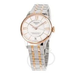Tissot Chemin Des Tourelles Powermatic 80 Ladies White Rose Gold Watch T0992072211801