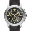 Versace Men's Watch New Chrono 45mm Black VE2E00121 -Clock More Than Watches VE2E00121