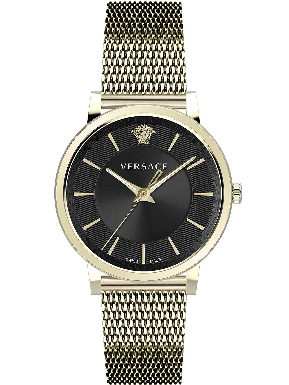 Versace Men's Watch V-Circle Black Gold Bracelet VE5A00920 3 Versace Men's Watch V-Circle Black Gold Bracelet VE5A00920