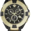Versace Men's Watch Chrono Sporty 46mm Black Gold Bracelet VE5CA0723 -Clock More Than Watches VE5CA0723