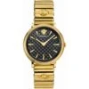 Versace Ladies Watch V-Circle 38mm Black Gold VE8101519 -Clock More Than Watches VE8101519