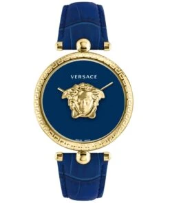Versace Ladies Watch Palazzo Empire 39mm Blue Gold VECO02922