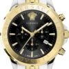Versace Men's Watch Chrono Signature Black Two-Tone Bracelet VEV602223 -Clock More Than Watches VEV602223