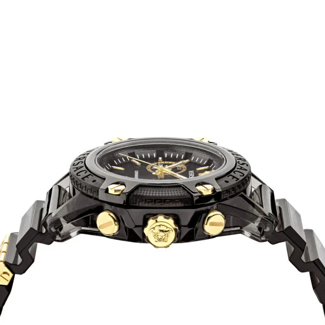 Versace Icon Active Chronograph Men's Black Gold Watch VEZ700421 5 Versace Icon Active Chronograph Men's Black Gold Watch VEZ700421 - Image 3
