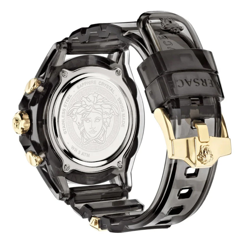 Versace Icon Active Chronograph Men's Black Gold Watch VEZ700421 4 Versace Icon Active Chronograph Men's Black Gold Watch VEZ700421 - Image 2