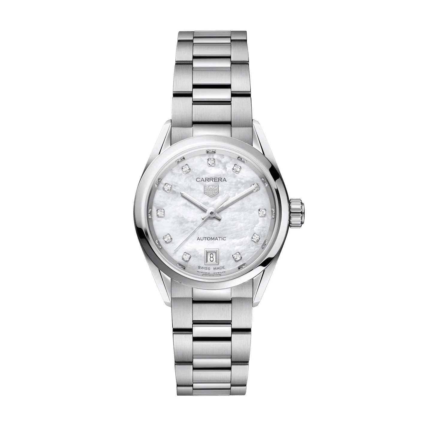 Tag Heuer Carrera Ladies White Diamond Automatic Watch WBN2412.BA0621 3 Tag Heuer Carrera Ladies White Diamond Automatic Watch WBN2412.BA0621