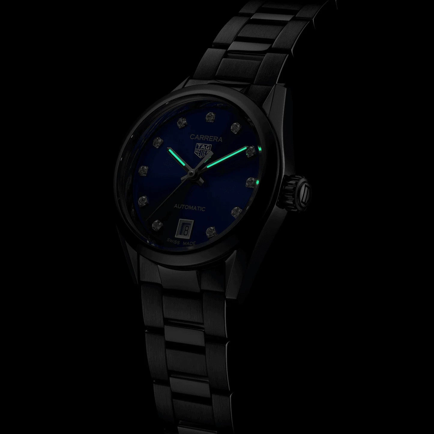 Tag Heuer Carrera Ladies Blue Diamond Automatic Watch WBN2413.BA0621 8 Tag Heuer Carrera Ladies Blue Diamond Automatic Watch WBN2413.BA0621 - Image 6