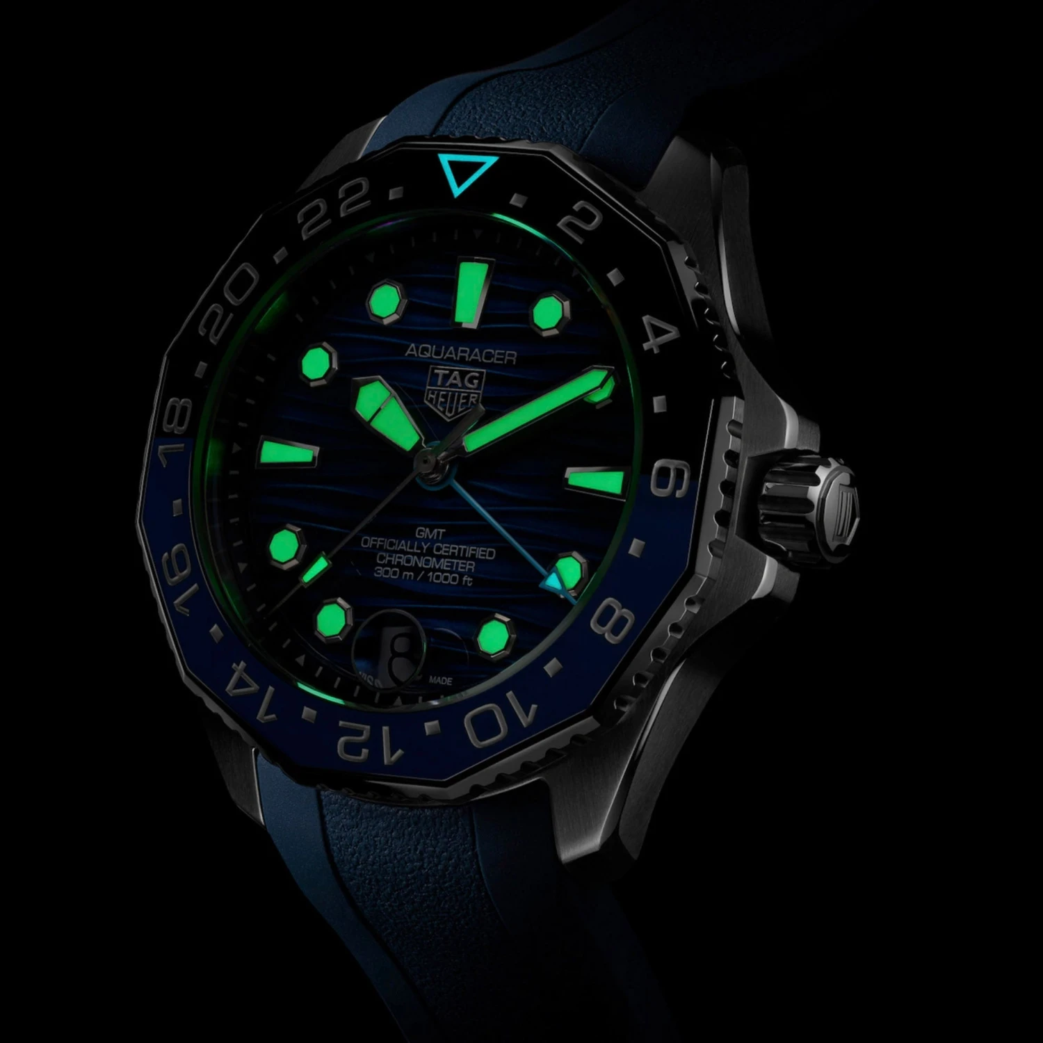 Tag Heuer Aquaracer Professional 300 GMT Men's Blue Watch WBP5114.FT6259 6 Tag Heuer Aquaracer Professional 300 GMT Men's Blue Watch WBP5114.FT6259 - Image 4