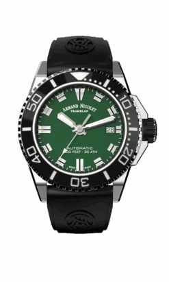 Armand Nicolet Men's Watch JS9 Date 41mm Green Black A481AGN-VR-GG2710N