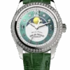 Armand Nicolet Ladies Watch M03 Moonphase 34mm Silver Green A151TAA-AV-P882VR8