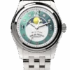 Armand Nicolet Ladies Watch M03 Moonphase 34mm Silver Green A151QAA-AV-MA150