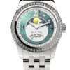 Armand Nicolet Ladies Watch M03 Moonphase 34mm Silver Green A151TAA-AV-MA150