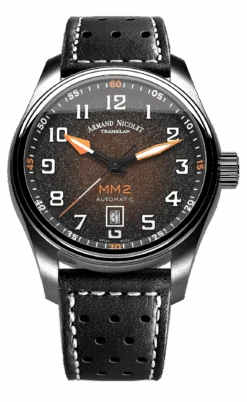 Armand Nicolet Men's Watch MM2 Date 43mm Black A640P-KN-BP22641NAC