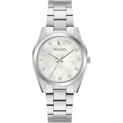 Bulova Surveyor Ladies Mother Of Pearl Watch 96P228