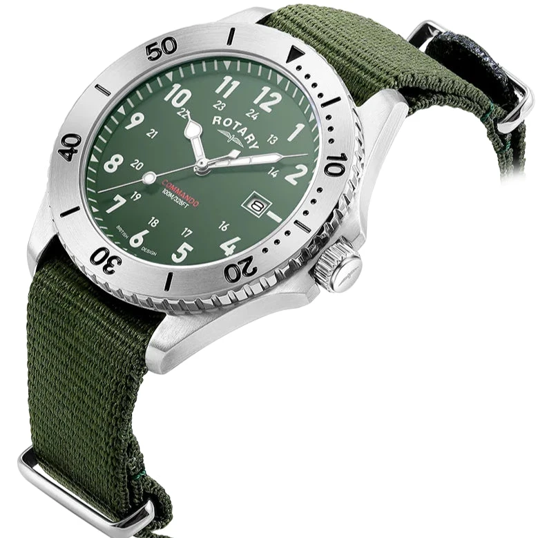 Rotary Commando Men's Green Watch GS05475/56 4 Rotary Commando Men's Green Watch GS05475/56 - Image 2