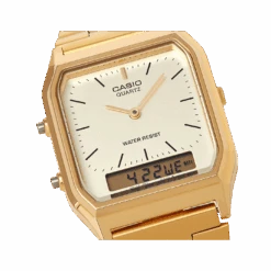 Casio Watch Vintage Retro Dual Time Gold AQ-230GA-9DMQ 11 Casio Watch Vintage Retro Dual Time Gold AQ-230GA-9DMQ -Clock More Than Watches aq 230ga 9dmqyes 4