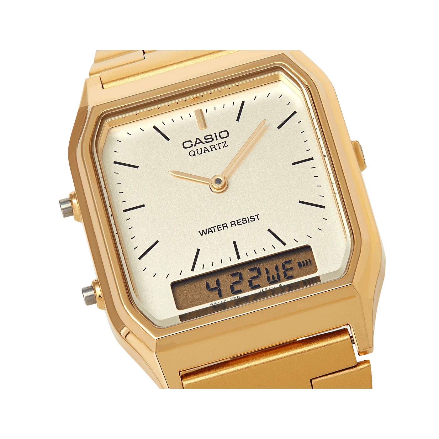 Casio Watch Vintage Retro Dual Time Gold AQ-230GA-9DMQ 5 Casio Watch Vintage Retro Dual Time Gold AQ-230GA-9DMQ - Image 3