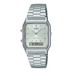 Casio Watch Vintage Retro Dual Time Steel AQ-230A-7AMQY