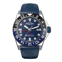 Armand Nicolet JS9-44 GMT Black And Blue Bezel