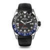 Armand Nicolet JS9-44 GMT Black Stainless Steel -Clock More Than Watches armand nicolet js9 44 gmt black stainless steel 492667