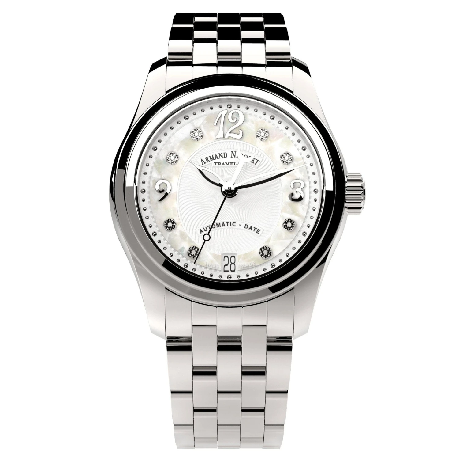Armand Nicolet Ladies Watch M03-3 Stainless Steel White A151BAA-AN-MA150 3 Armand Nicolet Ladies Watch M03-3 Stainless Steel White A151BAA-AN-MA150