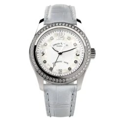 Armand Nicolet Ladies Watch M03-3 White Leather Diamond A151FAA-AN-P882BC8