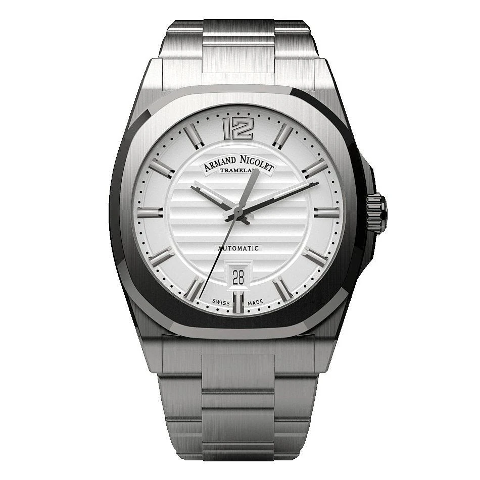 Armand Nicolet Men's Watch J09-3 Silver Stainless Steel A660AAA-AG-MA4660AA 3 Armand Nicolet Men's Watch J09-3 Silver Stainless Steel A660AAA-AG-MA4660AA