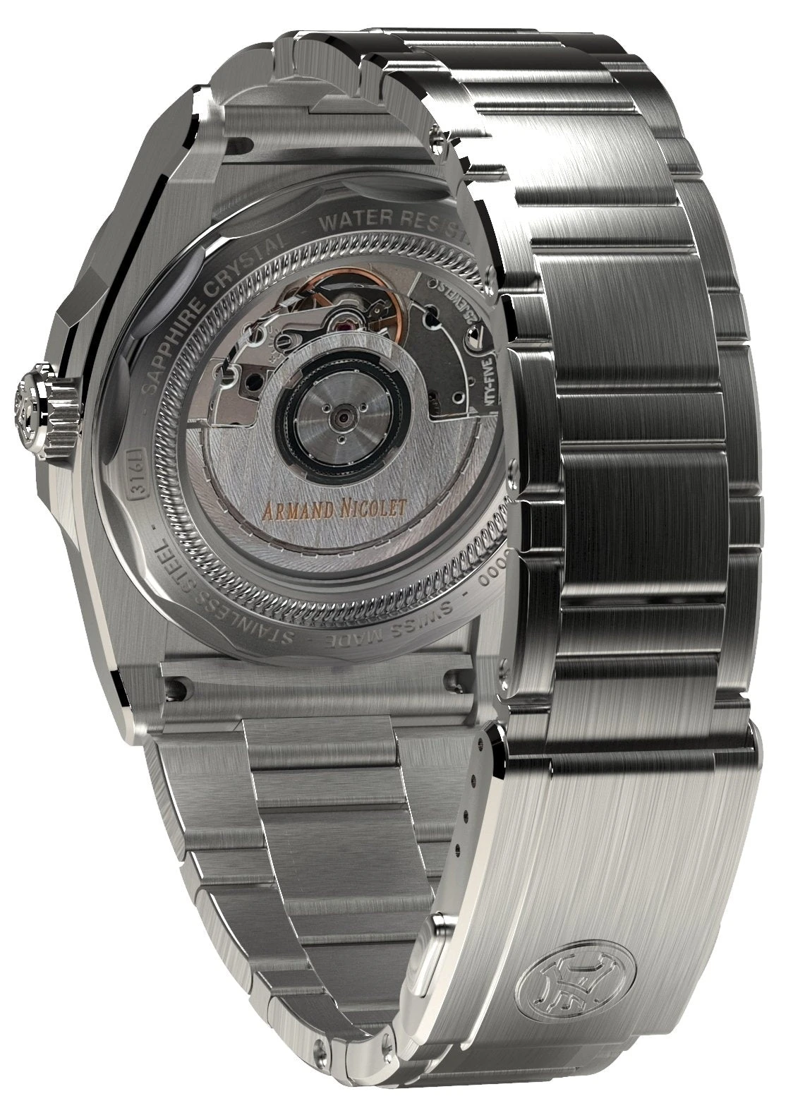 Armand Nicolet Men's Watch J09-3 Stainless Steel Grey A660AAA-GR-MA4660AA 4 Armand Nicolet Men's Watch J09-3 Stainless Steel Grey A660AAA-GR-MA4660AA - Image 2