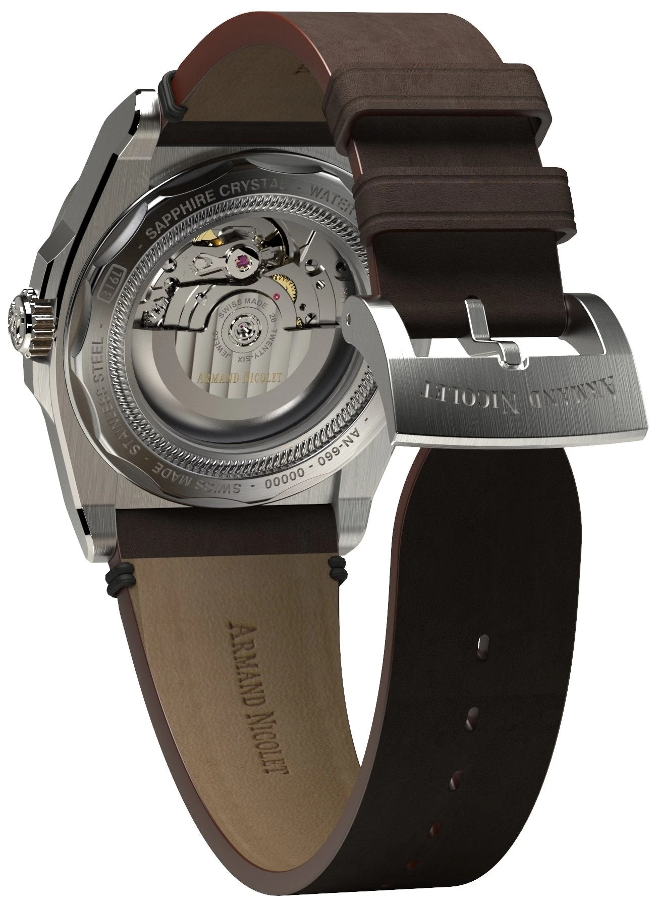 Armand Nicolet Men's Watch J09-3 Watch White A660AAA-AG-PK4140TM 4 Armand Nicolet Men's Watch J09-3 Watch White A660AAA-AG-PK4140TM - Image 2