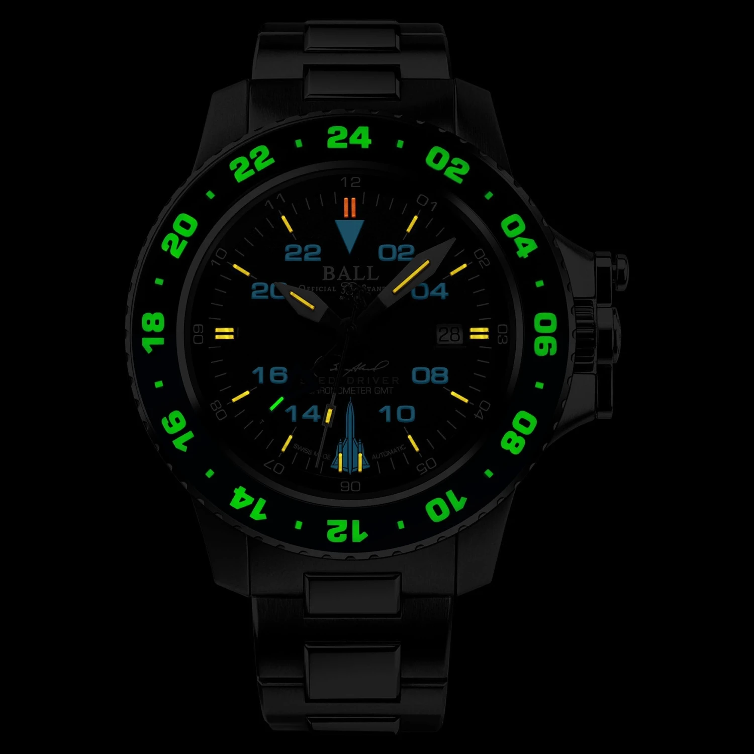 Ball Engineer Hydrocarbon AeroGMT Sled Driver Men's Black Watch DG2018C-S17C-BK 5 Ball Engineer Hydrocarbon AeroGMT Sled Driver Men's Black Watch DG2018C-S17C-BK - Image 3