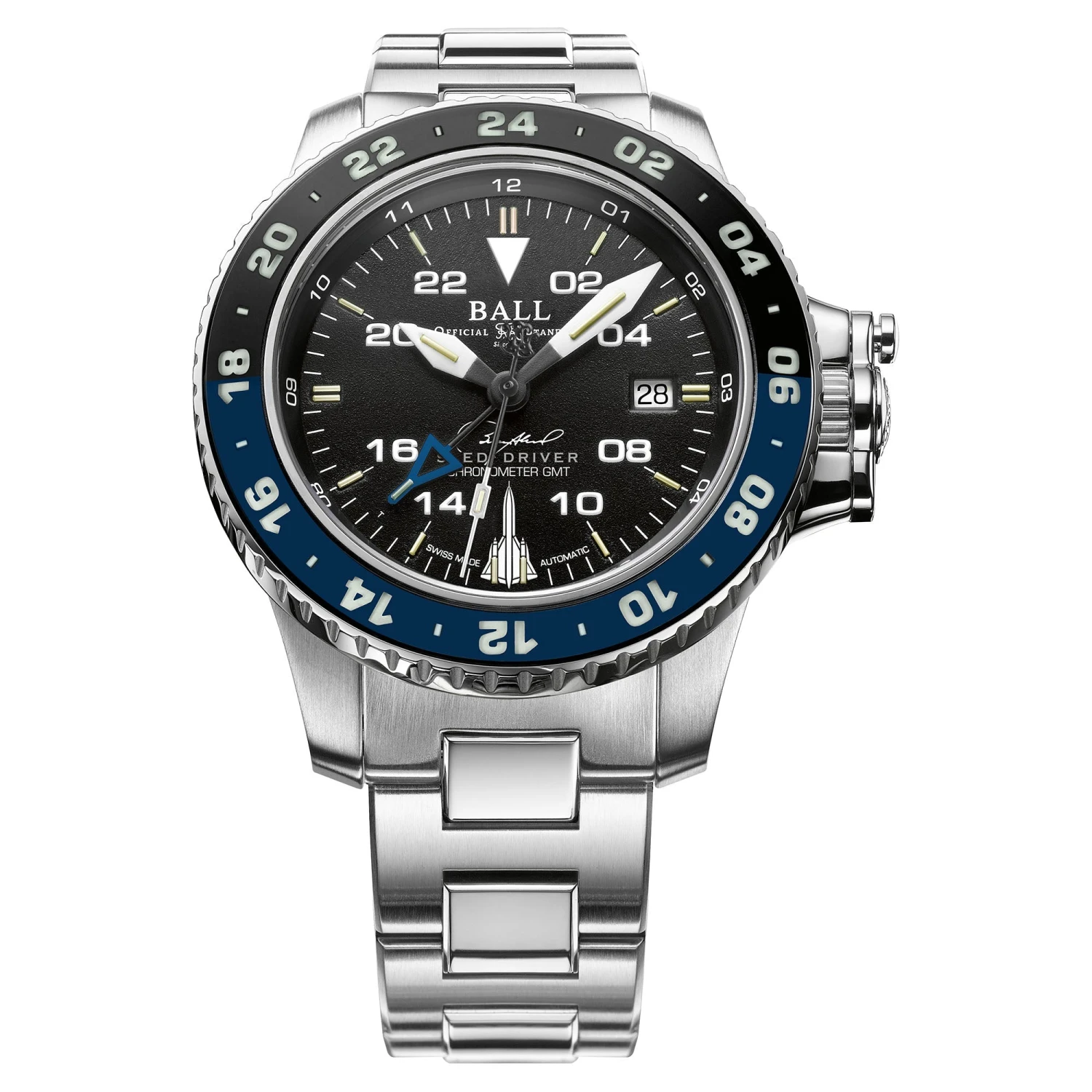 Ball Engineer Hydrocarbon AeroGMT Sled Driver Men's Black Watch DG2018C-S17C-BK 6 Ball Engineer Hydrocarbon AeroGMT Sled Driver Men's Black Watch DG2018C-S17C-BK - Image 4