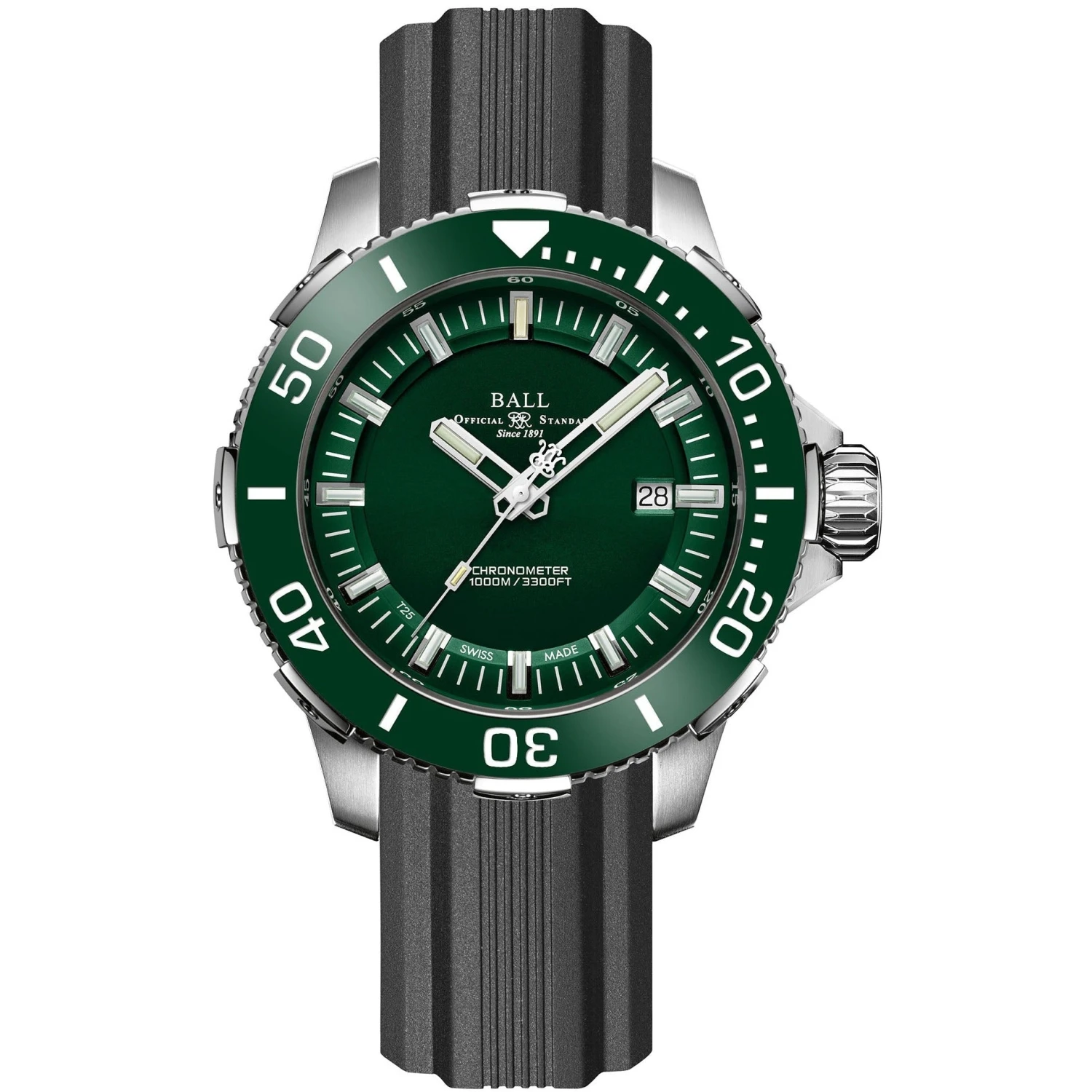 Ball Engineer Hydrocarbon DeepQUEST Ceramic Men's Green Watch DM3002A-P4CJ-GR 3 Ball Engineer Hydrocarbon DeepQUEST Ceramic Men's Green Watch DM3002A-P4CJ-GR