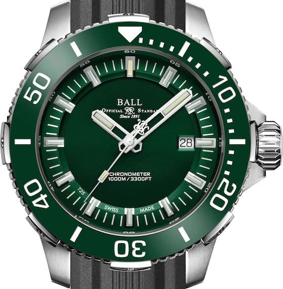 Ball Engineer Hydrocarbon DeepQUEST Ceramic Men's Green Watch DM3002A-P4CJ-GR 6 Ball Engineer Hydrocarbon DeepQUEST Ceramic Men's Green Watch DM3002A-P4CJ-GR - Image 4