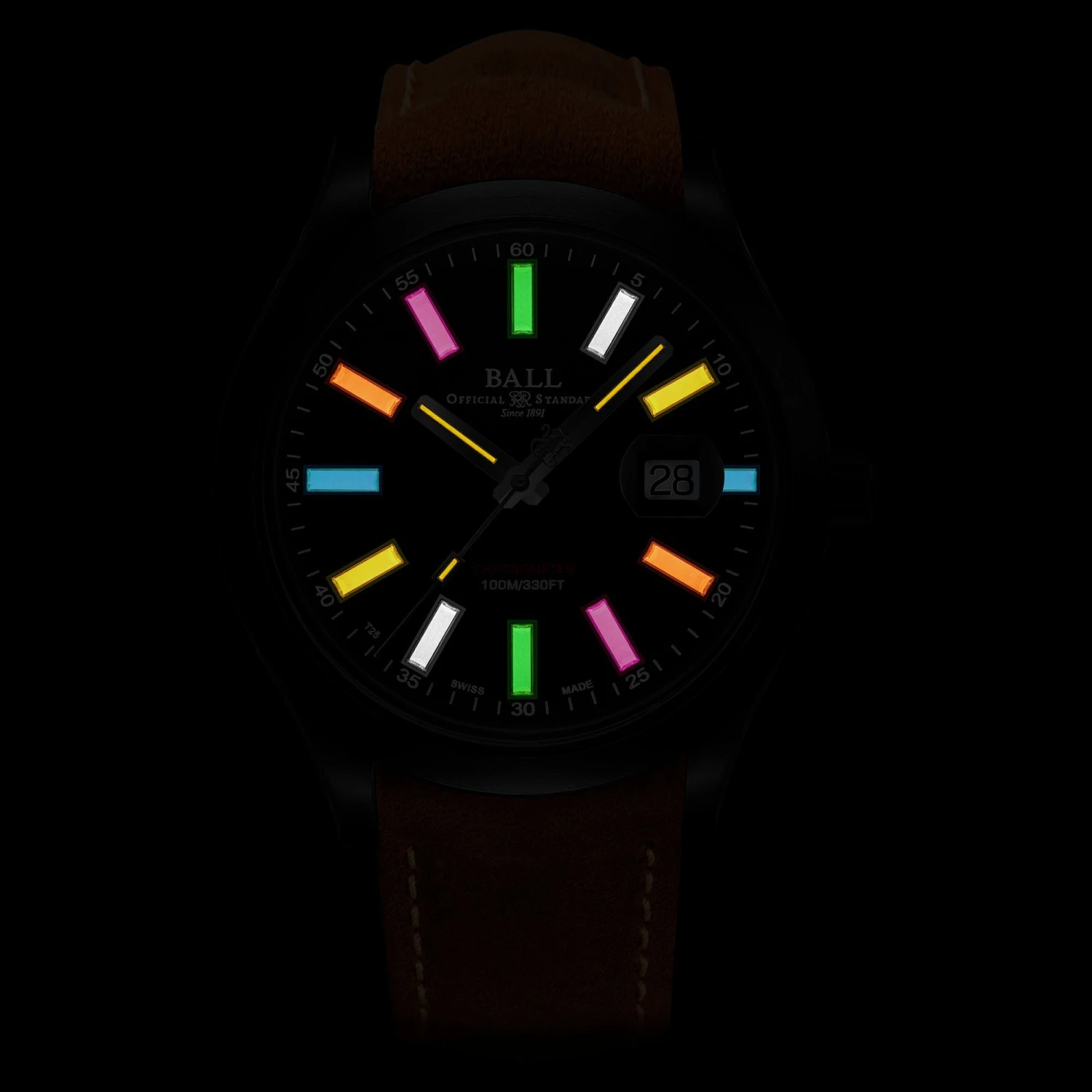 Ball Engineer II Rainbow Men's Black Watch NM2028C-L28CJ-BK 4 Ball Engineer II Rainbow Men's Black Watch NM2028C-L28CJ-BK - Image 2