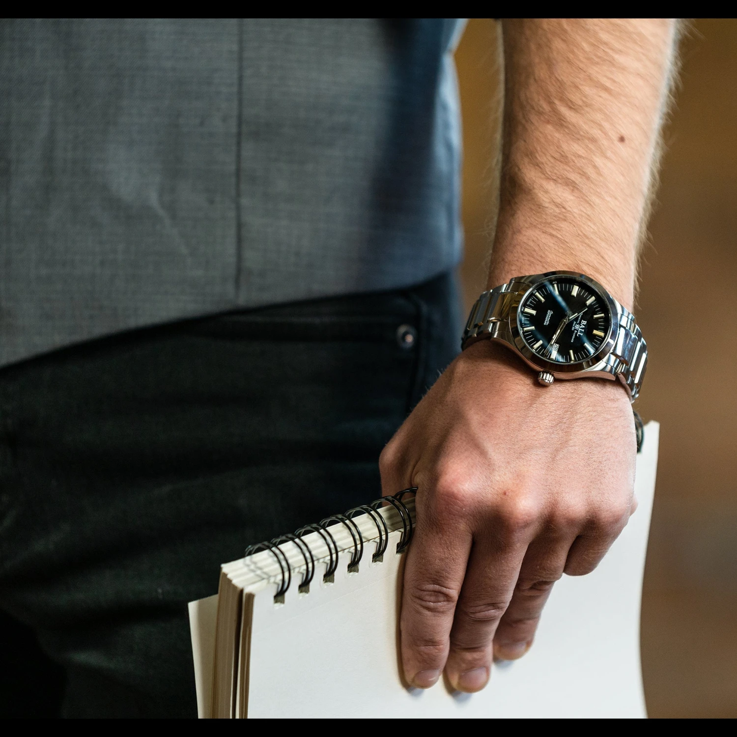 Ball Engineer M Marvelight (43mm) Men's Black Watch NM2128C-S1C-BK 10 Ball Engineer M Marvelight (43mm) Men's Black Watch NM2128C-S1C-BK - Image 8