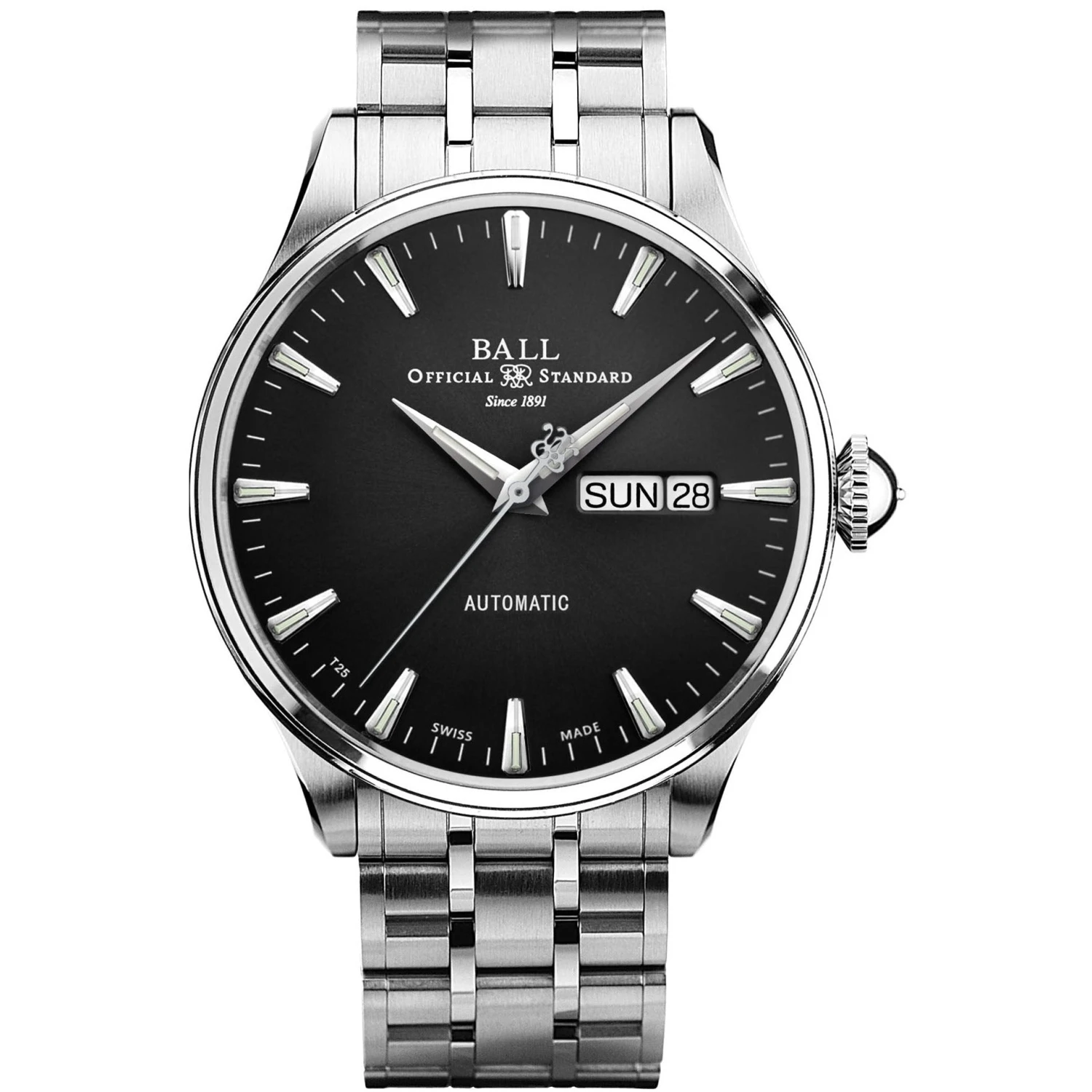Ball Trainmaster Eternity Men's Black Watch NM2080D-S1J-BK 3 Ball Trainmaster Eternity Men's Black Watch NM2080D-S1J-BK