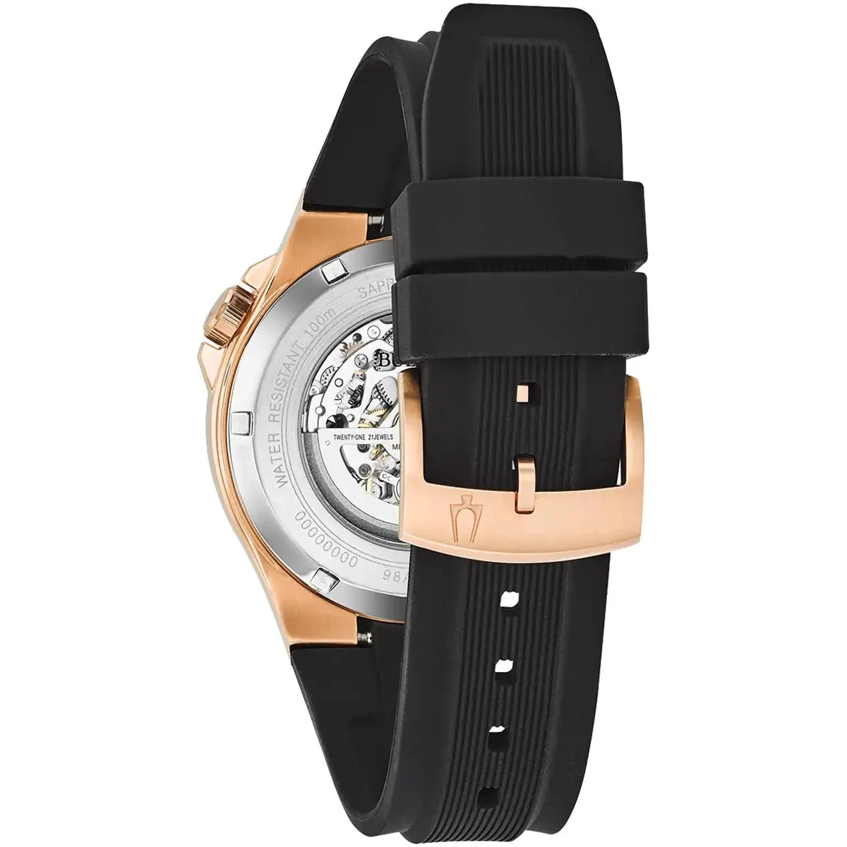 Bulova Maquina Auto Men's Rose Gold Watch 98A177 5 Bulova Maquina Auto Men's Rose Gold Watch 98A177 - Image 3