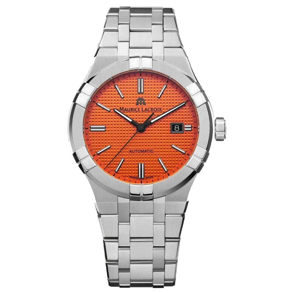 Maurice Lacroix Aikon Automatic Limited Summer Edition 42mm Men's Orange Watch AI6008-SS00F-530-E 3 Maurice Lacroix Aikon Automatic Limited Summer Edition 42mm Men's Orange Watch AI6008-SS00F-530-E