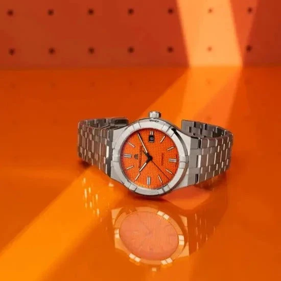 Maurice Lacroix Aikon Automatic Limited Summer Edition 42mm Men's Orange Watch AI6008-SS00F-530-E 5 Maurice Lacroix Aikon Automatic Limited Summer Edition 42mm Men's Orange Watch AI6008-SS00F-530-E - Image 3