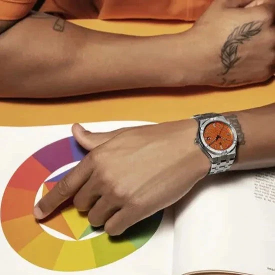 Maurice Lacroix Aikon Automatic Limited Summer Edition 42mm Men's Orange Watch AI6008-SS00F-530-E 6 Maurice Lacroix Aikon Automatic Limited Summer Edition 42mm Men's Orange Watch AI6008-SS00F-530-E - Image 4