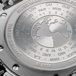 Maurice Lacroix Men's Black Aikon Venturer GMT Stainless Steel Watch AI6158-SS002-330-1 -Clock More Than Watches automatic watch maurice lacroix men s black aikon venturer gmt stainless steel watch ai6158 ss002 330 1 4