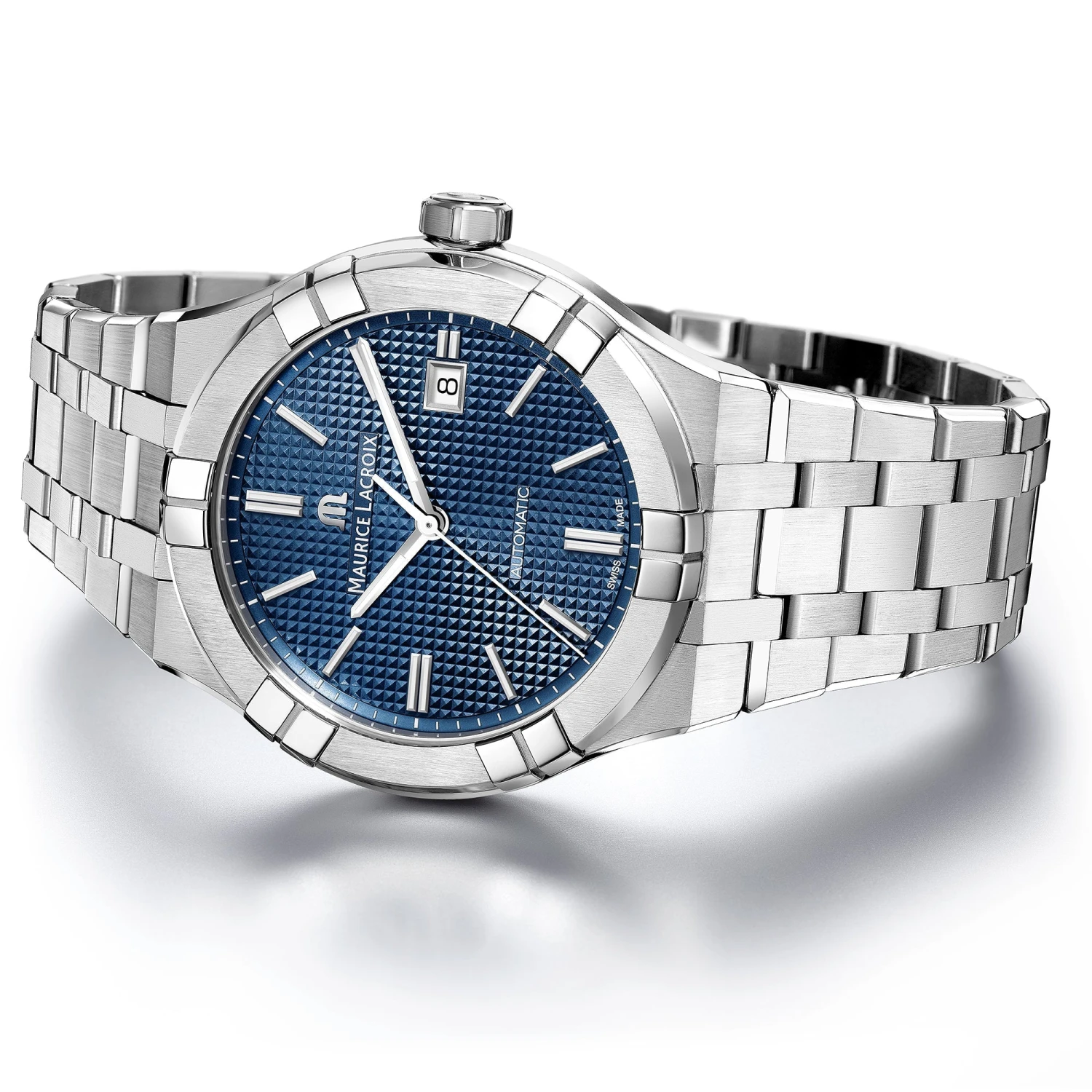 Maurice Lacroix Men's Blue Aikon Automatic Stainless Steel Watch AI6008-SS002-430-1 4 Maurice Lacroix Men's Blue Aikon Automatic Stainless Steel Watch AI6008-SS002-430-1 - Image 2