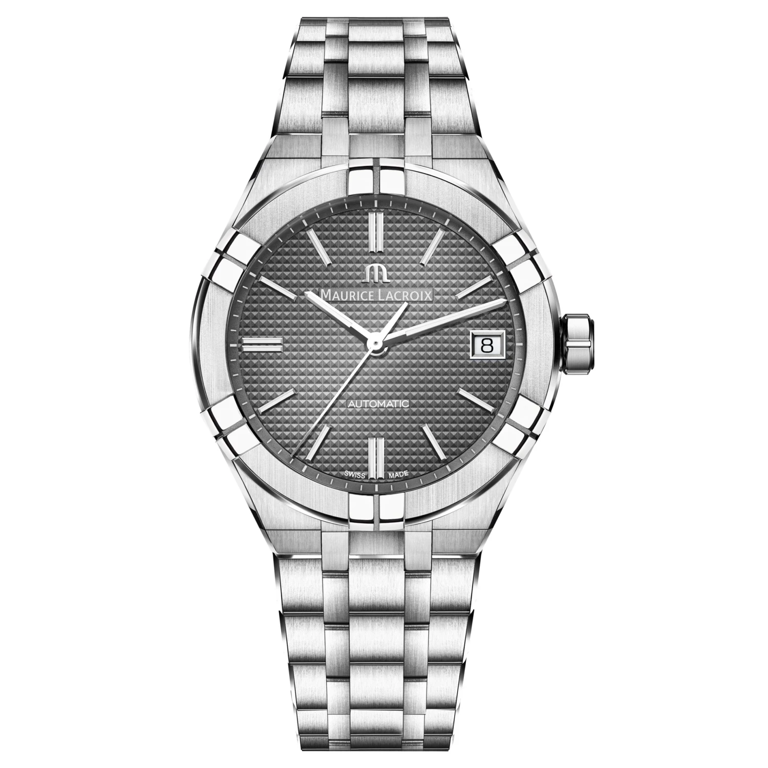 Maurice Lacroix Men's Grey Aikon Automatic Stainnless Steel Watch AI6007-SS002-230-1 3 Maurice Lacroix Men's Grey Aikon Automatic Stainnless Steel Watch AI6007-SS002-230-1