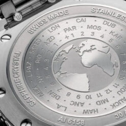 Maurice Lacroix Men's White Aikon Venturer GMT Stainless Steel Watch AI6158-SS002-130-1 -Clock More Than Watches automatic watch maurice lacroix men s white aikon venturer gmt stainless steel watch ai6158 ss002 130 1 2