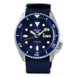 Seiko 5 Sports Men's Automatic Blue Fabric Strap Watch SRPD51K2