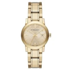 Burberry Ladies Watch The City 34mm Champagne Gold BU9134