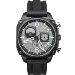 AVI-8 Men's Black Hawker Hunter Grey Black Watch AV-4052-R1
