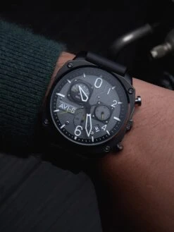 AVI-8 Men's Black Hawker Hunter Grey Black Watch AV-4052-R1 -Clock More Than Watches chronograph watch avi 8 men s black hawker hunter chronograph watch av 4052 r1 2