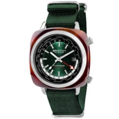 Briston Green Worldtime GMT Automatic Watch 20842.SA.TW.10.NBG